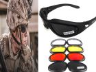 Air Soft Combat Tactical Military Ballistic Shooting Sunglasses With 4 Lenses And Protection Case